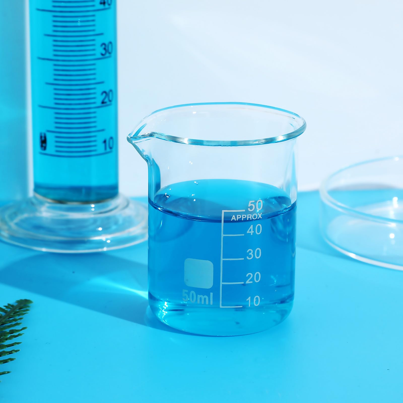 20stücke Teiliges Glasbecher mit Ausguss Hitzebeständig Klare Graduierung Präzise Messbecher für Labor Küche Schule Transparent Einfach zu Reinigen