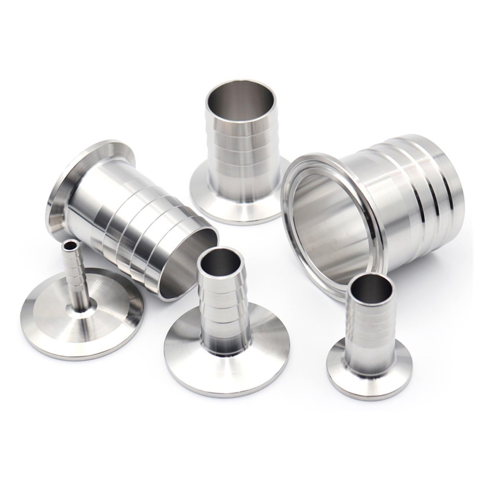 LIUCH Tri Clamp Hose Barb OD8 10 12 14 16 19 25mm Adaptor 304 Stainless Steel Sanitary Pipe Fitting Ferrule OD50.5 64mm Homebrew(12.7mm x Ferrule50.5)