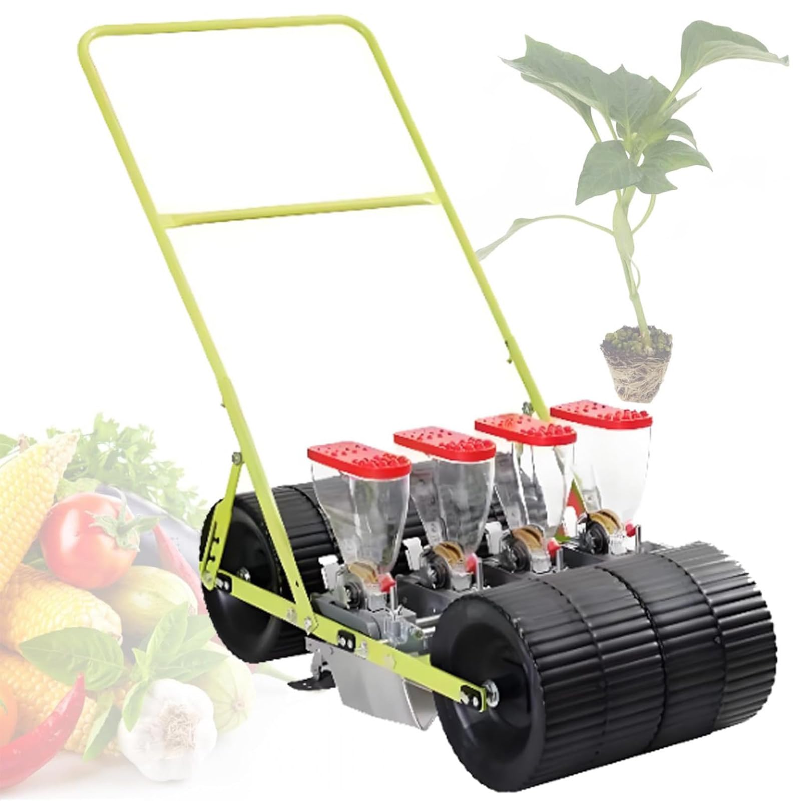 Seminatrice manuale per piante regolabile, ideale per porri, spinaci e carote, facile da usare per piantare il giardino