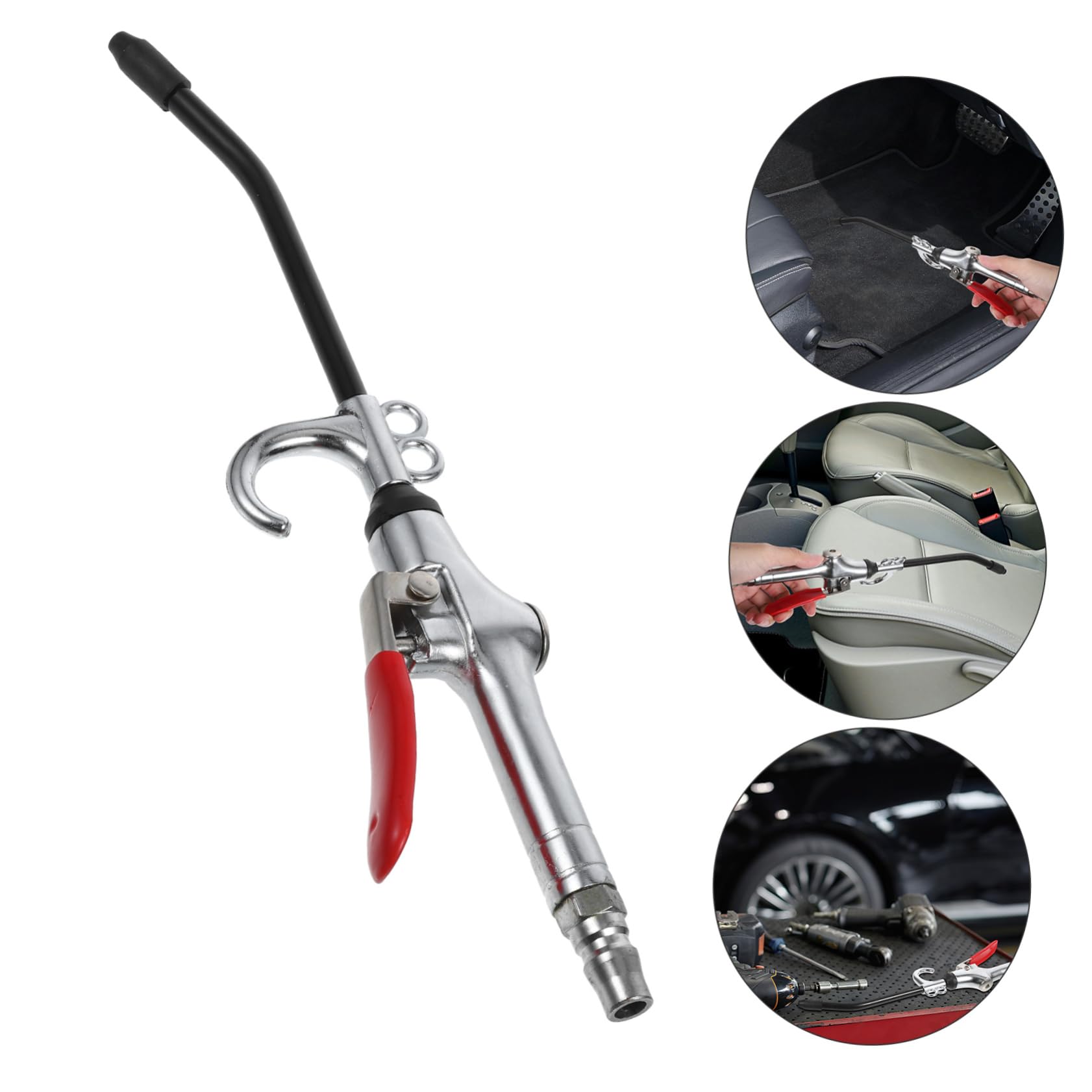 Gatuida 5pezzi Compressore Aria Professionale Con Ugello Per Soffiaggio Accessorio Per Pulizia Interni Auto e Altro Alta Pressione Sicurezza Antiscottatura Flusso Aria Potente