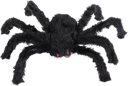 Miniatura 1 de SEWACC 12 arañas gigantes para decoración de Halloween, decoración de Halloween para exteriores, decoraciones de Halloween aterradoras para