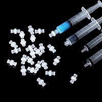 Vista 5 de Adaptador de jeringa de 25 piezas, kit de conector de acoplador Luer Lock Luer hembra transparente a adaptador de acoplador de jeringa
