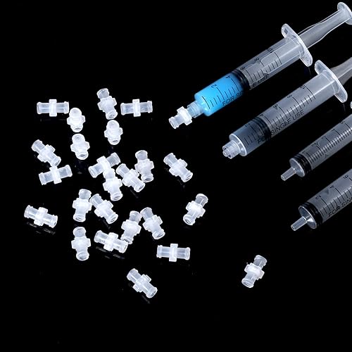 Miniatura 5 de Adaptador de jeringa de 25 piezas, kit de conector de acoplador Luer Lock Luer hembra transparente a adaptador de acoplador de jeringa