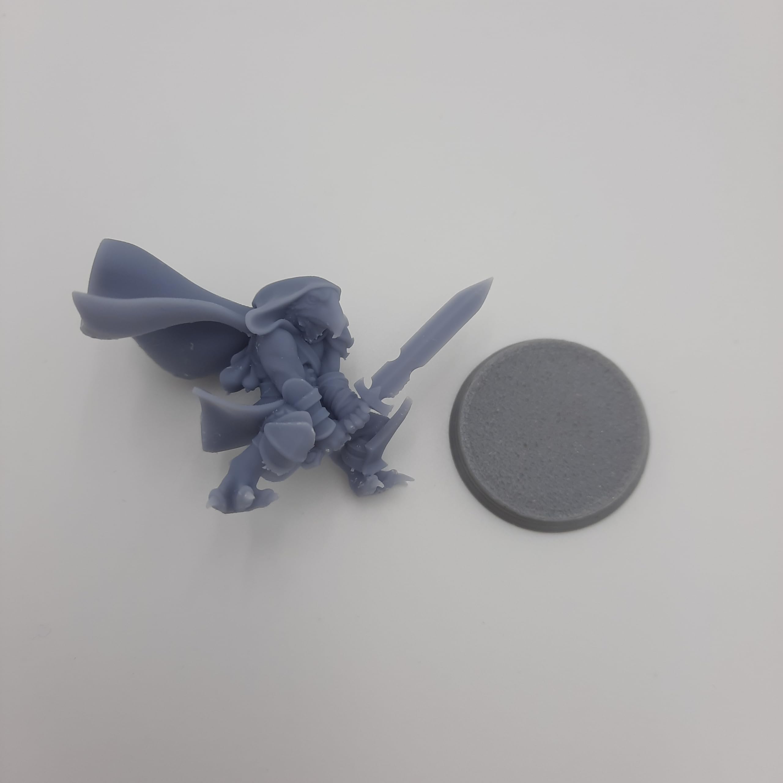 Kenku - Ravenfolk - HERO Creations - RPG - Dungeons and Dragons - DnD - Pathfinder - Diorama - figurina in miniatura (Grigio/Non verniciato) (Fighter (Prime))