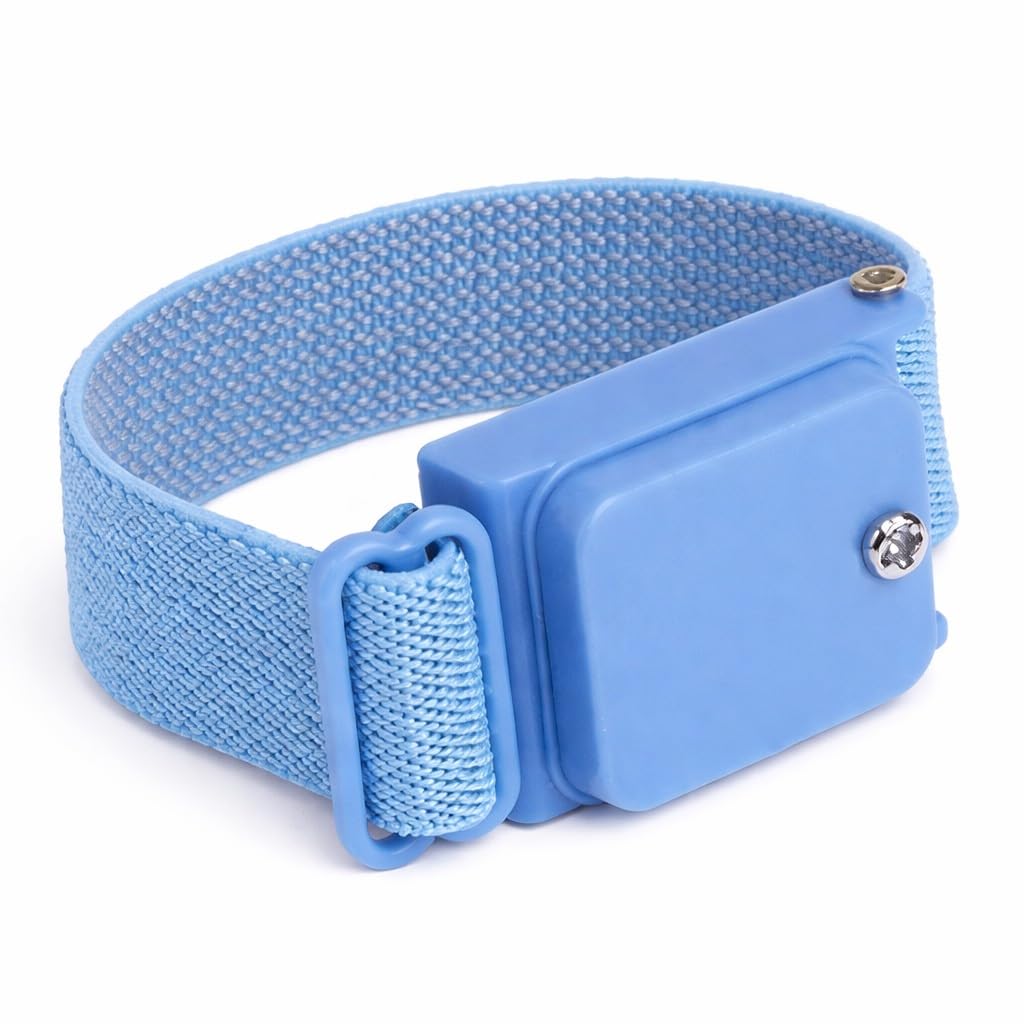SCHOFIC Anti-Static [ESD] Safe Discharge Cordless Wristband Wrist Strap band Tool- Blue (2)-image-36