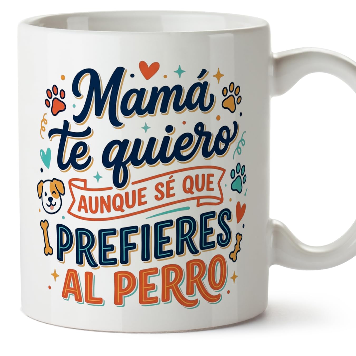 MUGFFINS Taza mamá con frase Para el mundo eres una madre pero para la familia eres el mundo en Español | regalo madre | 330 Ml 11 oz | Idea original para regalar | progenitores v1 — view 6