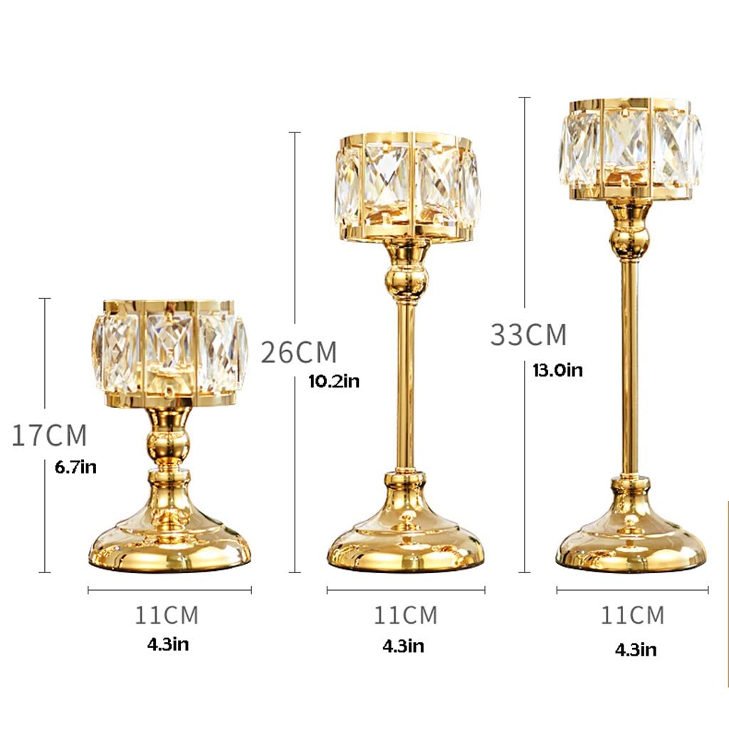 Candelabro de pie, Adorno de candelabro, candelabro de Cristal, romántico, de pie Alto, para Mesa de Comedor, joyería, Regalo de Boda, candelabros (A)