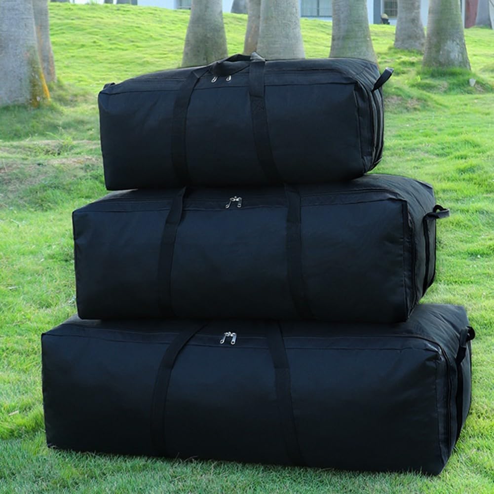 Eawfgtuw Bolsa de almacenamiento para tienda de campaña, 55 L, 100 L, 150 L, bolsa de equipaje plegable impermeable, organizador de equipo de gran capacidad para exteriores, para toldo, saco de