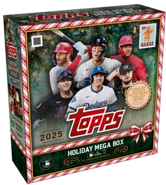 Amazon.com: New 2025 Baseball Sealed HOLIDAY MEGA BOX (100 Cards 