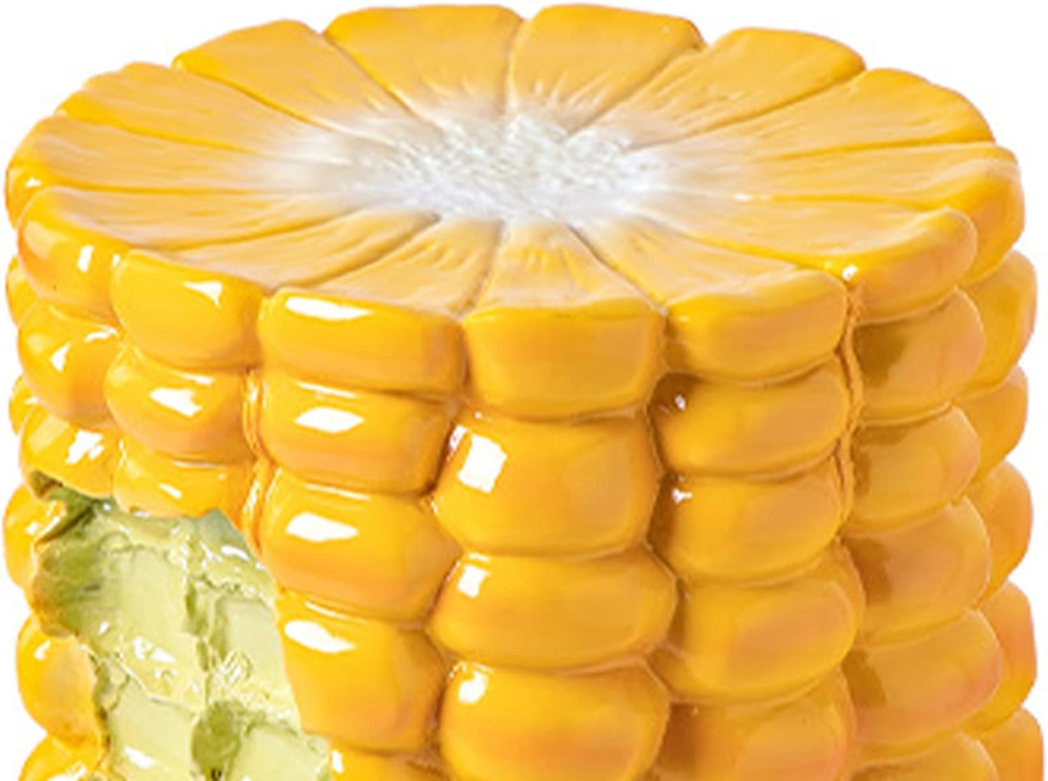 LiebeWH Corn Stool Hand Painted Small Cute Ergonomic Foot Rest and Shoe Changing Stool for Living Room Bedroom Accent Decor(White Teeth)