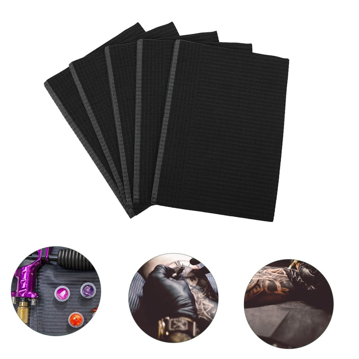 Homoyoyo Tovaglietta per Unghie Usa e Getta 125 Pezzi in Carta Assorbente per Salone Nail Art e Manicure Colore Nero