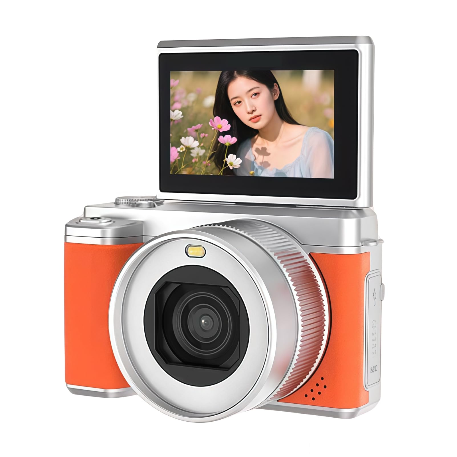 Sxhlseller Fotocamere Digitali 5k per Fotografia, Fotocamera Digitale a Doppia Lente HD da 80 MP con Schermo a Flip, 8x Zoom Autofocus Wifi Video Vlogging Camara per Viaggi di Youtube (BROWN)