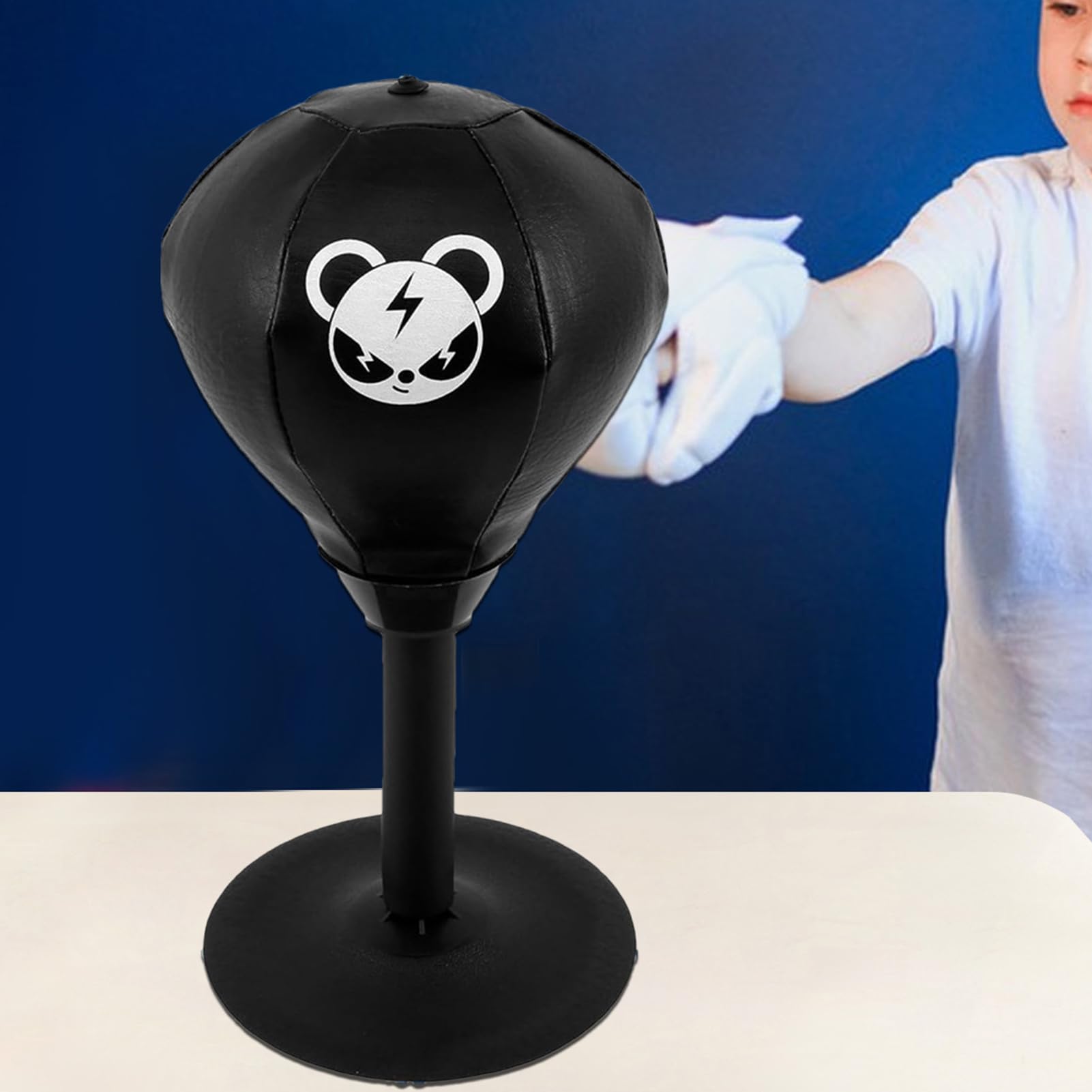 Tisch Boxsack - Schlagball Spielzeug, Stabiler Saugnapf, Trainingsgerät Desktop | Stressabbau für Jugendliche, Erwachsene, Büro, Wohnung, Arbeitszimmer, Wohnheim, Schlafzimmer, Party, Freunde