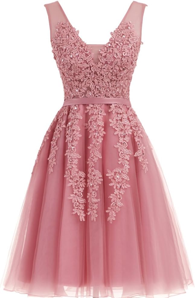 Annadress Women's Net Bridesmaid Dresss Evening Cocktail Gowns