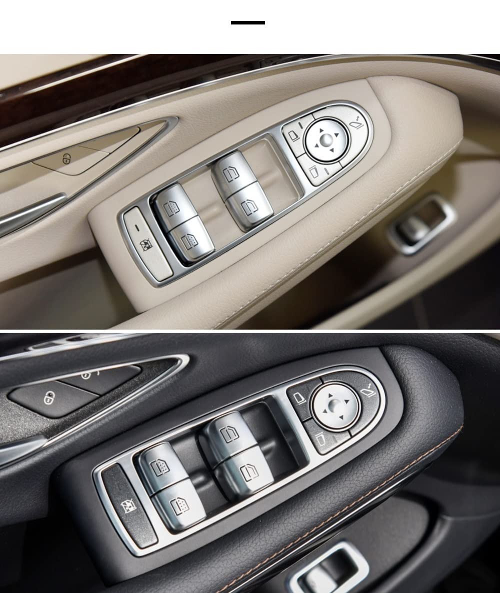 Per Mercedes per Benz per Classe S W222 2014-2019 Interruttore elettrico per alzacristalli anteriore auto, sostituzione 2229052004(Black Modle A)