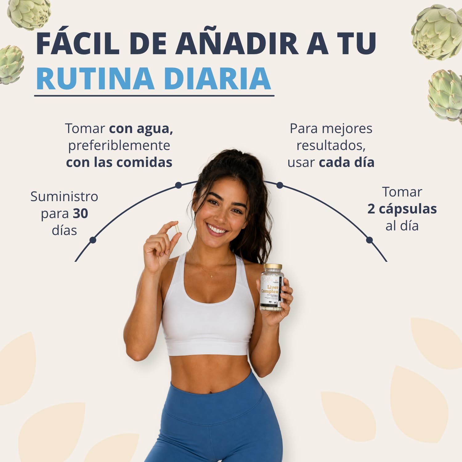 Golden Tree Liver Complex - Cardo Mariano Capsulas, 60 piezas | Con Diente de León, Alcachofa, Cúrcuma, Colina, Vitaminas B6 B12 D3 E y Pimienta Negra