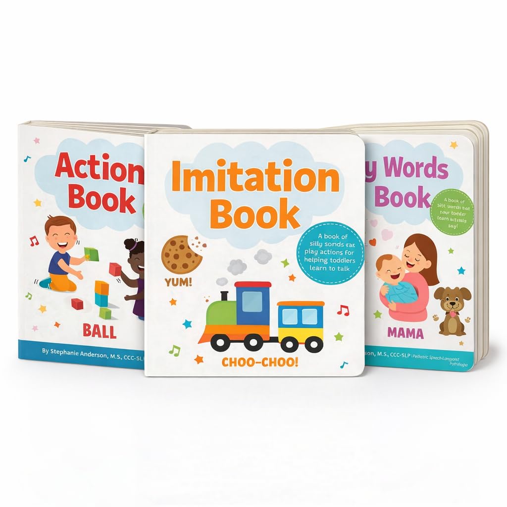 Action Book: Children's Board Book for Learning Verbs For Toddlers Ages 1-4, Written by a Speech Therapist