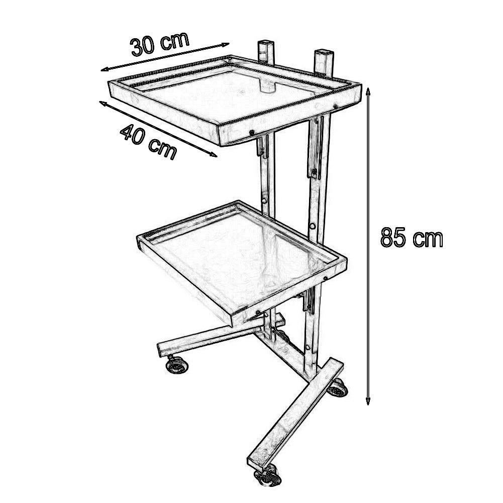 Ruchome Wózki, Gospodarstwa Domowego Saling Cart Stainless Steel Salon Salon Koszyka Z Tracyfrounding Sprzęt Narzędziowy Wózek Do Szpitala Dentystycznego, Klinika/B/30 * 40 * 85Cm