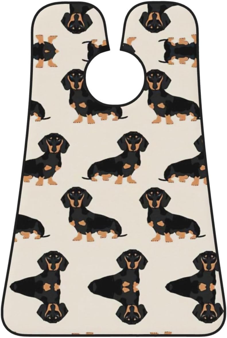 Dachshund Dog Print Beard Bib Apron, Shaving Apron For Dad, Men'S Hair Catcher For Shaving Best Gifts For Dad