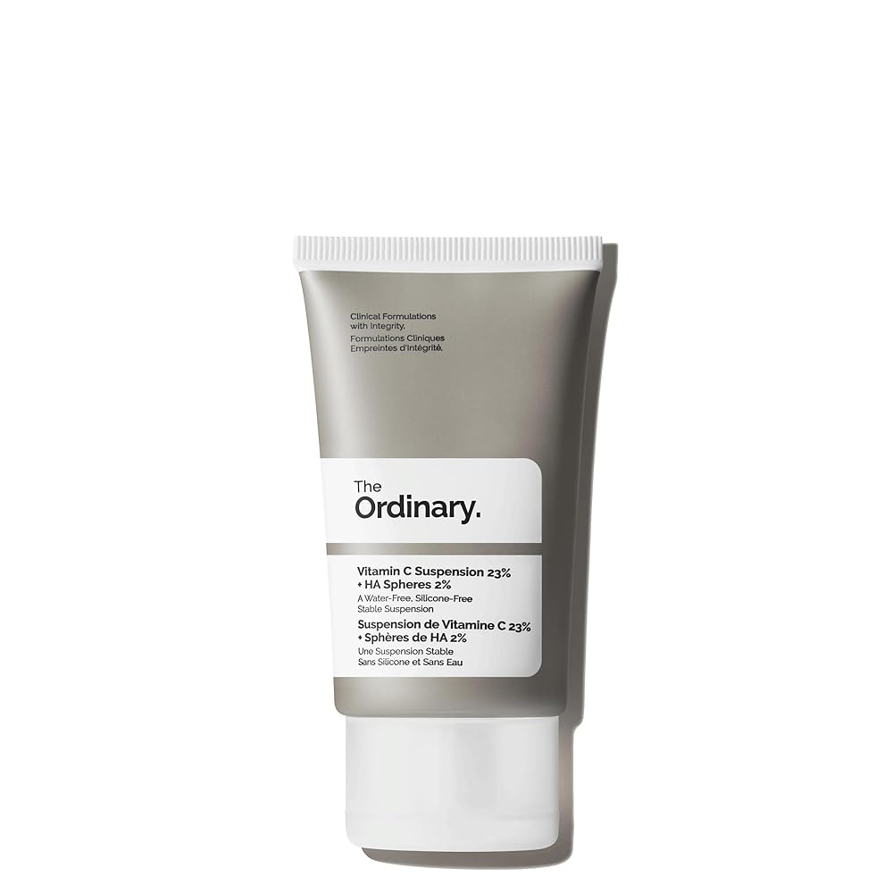 The Ordinary Vitamin C Suspension 23% + Hyaluronic Acid Spheres 2%, Serum with Pure L-Ascorbic Acid, 1 Fl Oz