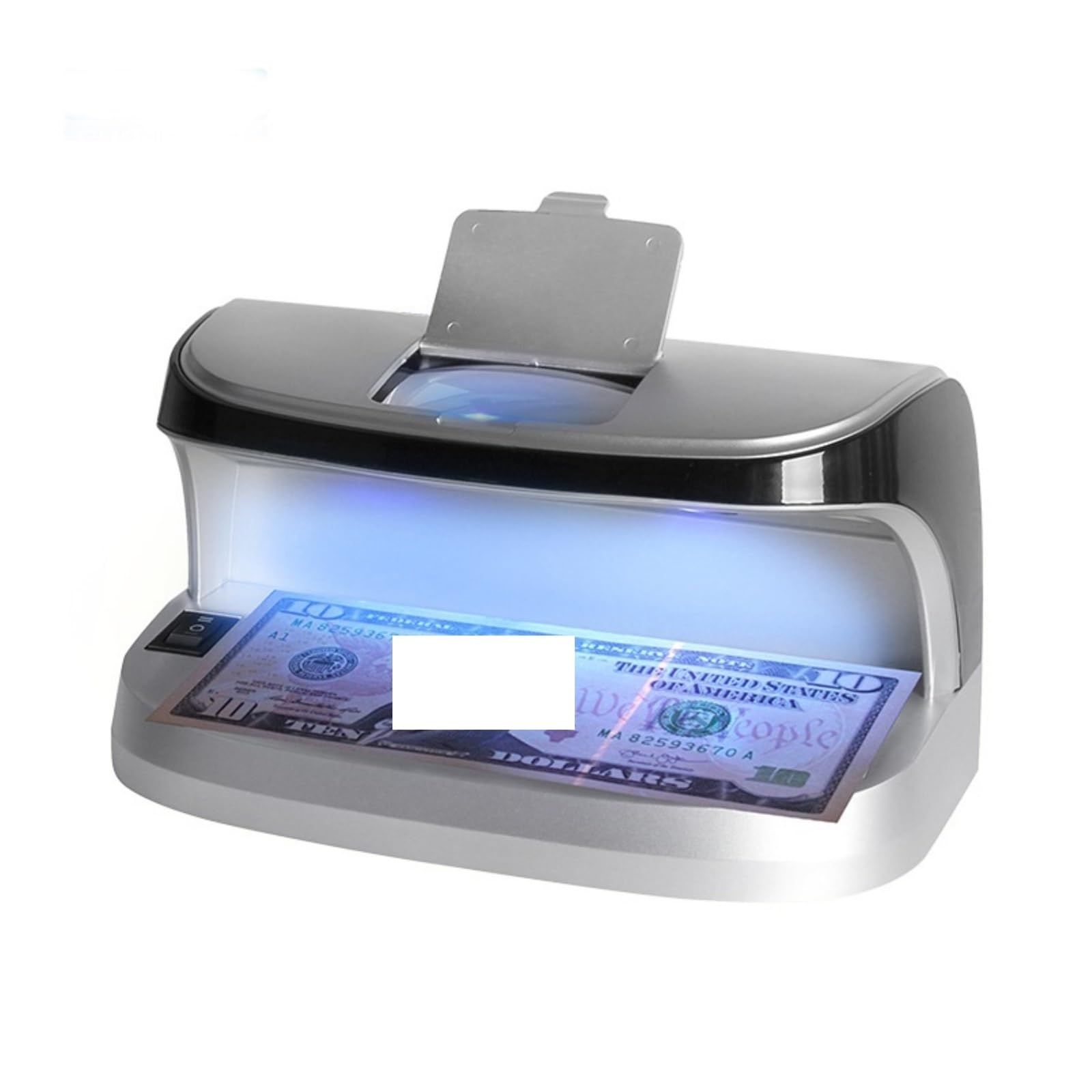 Contatore di denaro, Rilevatore di banconote LED UV portatile con batteria, scanner valuta sensore automatico