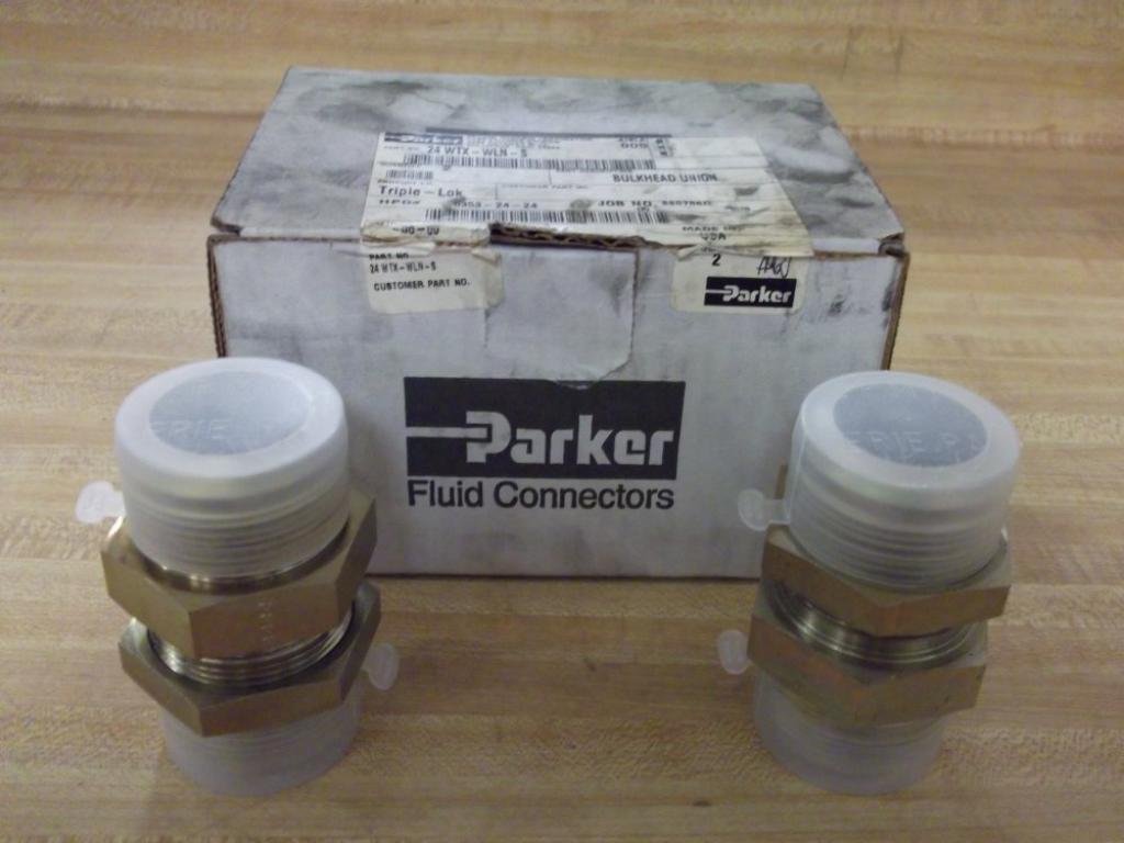 Parker 20 WTX-WLN-S Bulkhead Union (Pack of 2)