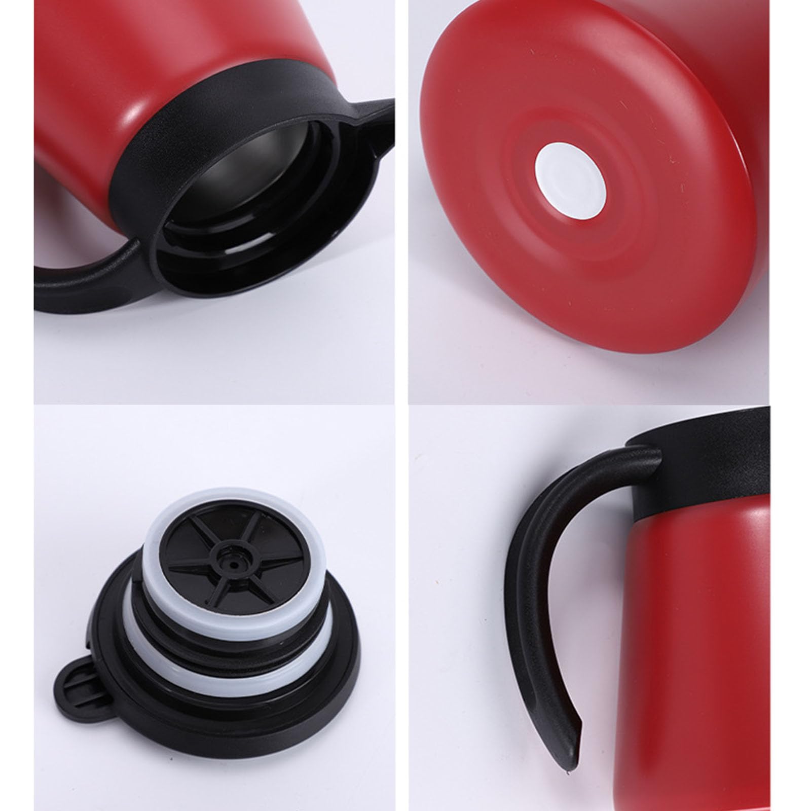 Brocca da caffè sottovuoto a doppia parete, 680 ml, in acciaio inox, dispenser termico per bevande, per caffè, tè, bevande calde, scaldino a pressatura, perfetto per casa e viaggi