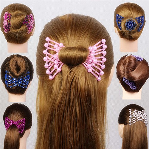 Lovef accesorio multifunción para cabello con perlas y clips miniatura 3