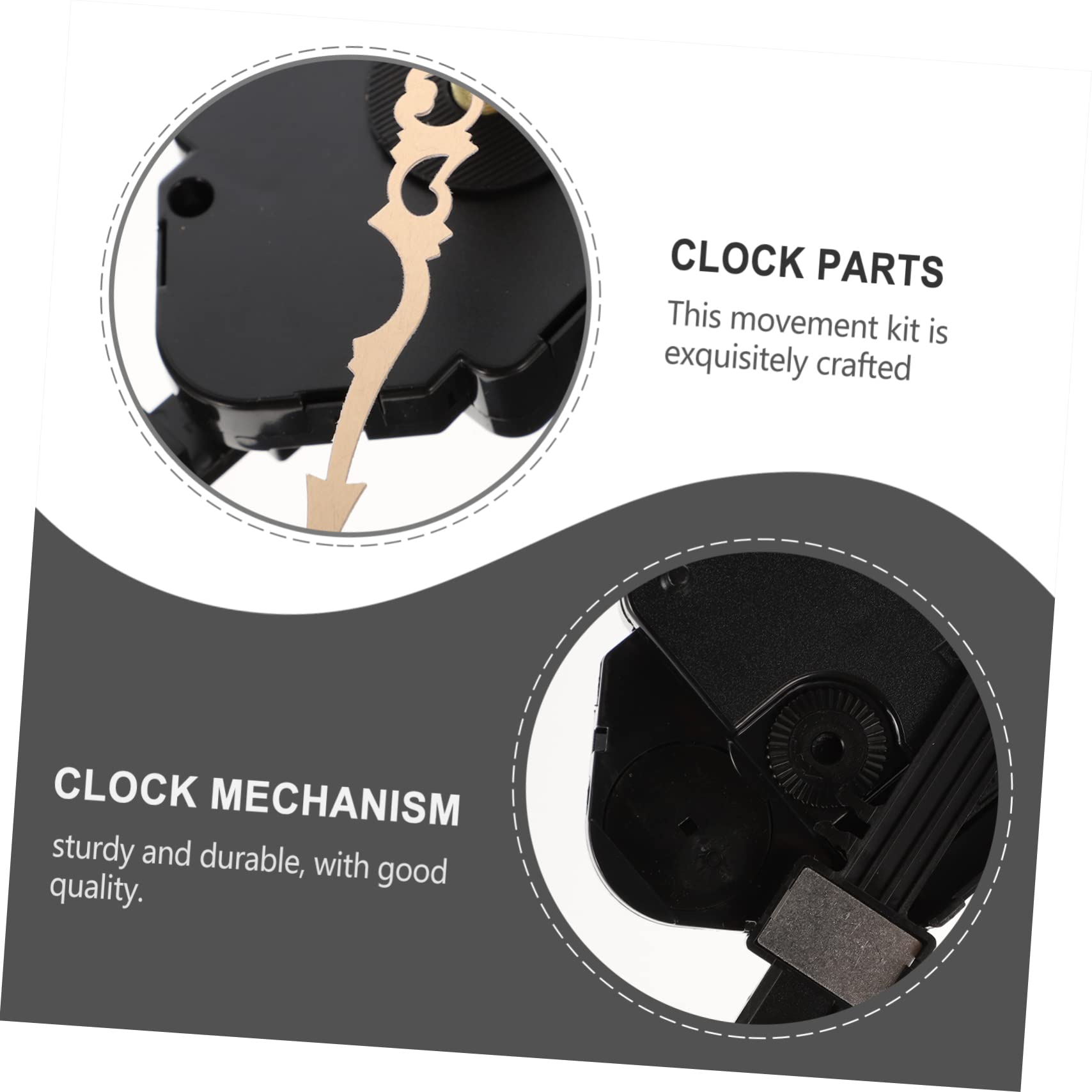 HOMSFOU 3sätze Mute Quartz Uhrwerk Mit Pendel Uhrteile Für Wanduhr Leise Zeitmessung Präzise Und Zuverlässige Bewegung Installieren Verschiedene Designs
