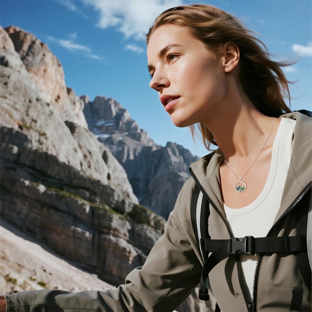Mustard Seed Mountain Necklace for Women Faith of a Mustard Seed Necklace Sterling Silver Pendant Nature Gifts for Hikers Jewelry - Image 5