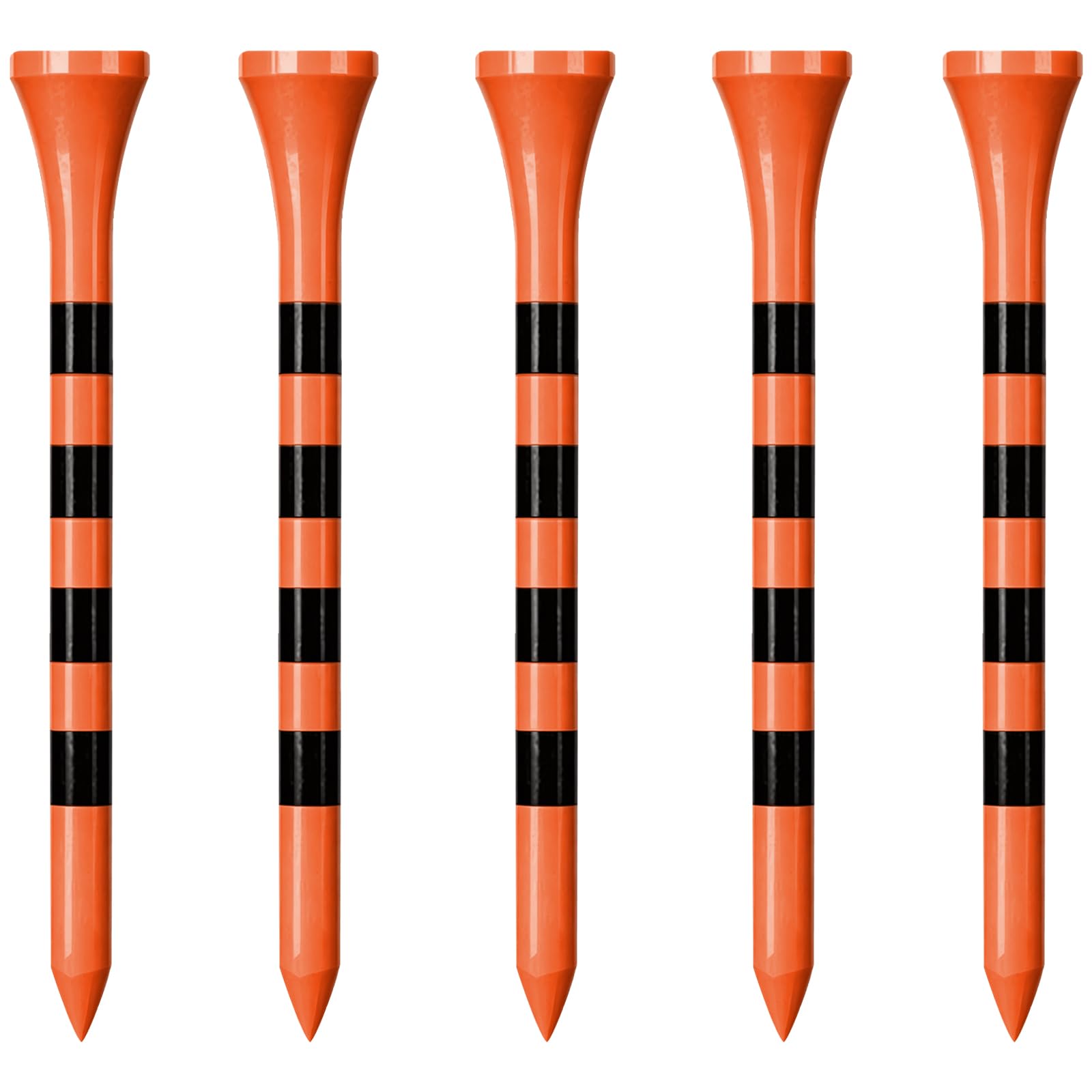 Zivisk Bamboo Golf Tees 70mm 100 Count, 2-3/4 inch Long Wooden Golf Tees - Orange