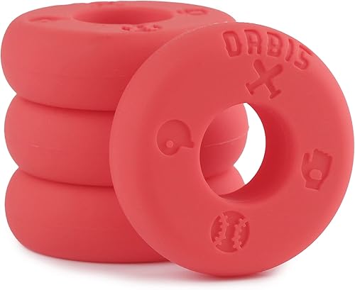 Orbis - Anillos de estrangulamiento con agarre de bate con iconos de béisbol, paquete de 4, apilador de perilla de murciélago para béisbol juvenil,