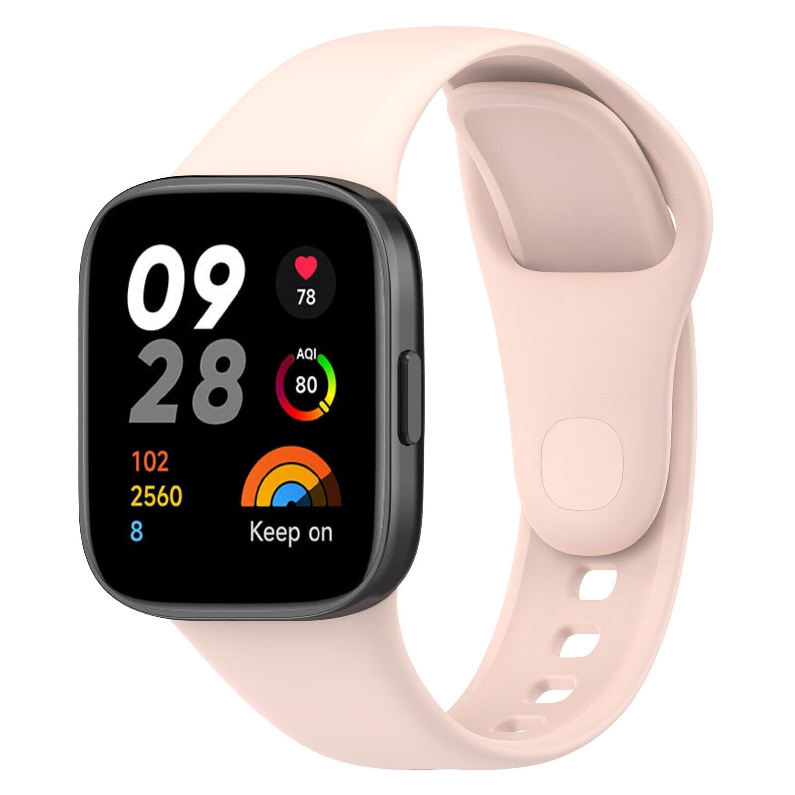 Panda Bobo for Xiaomi Redmi Watch 3 Active /3 Lite Watch Silicone Replacement Sport Bracelet Strap Wristband (Light Pink) - Image 2
