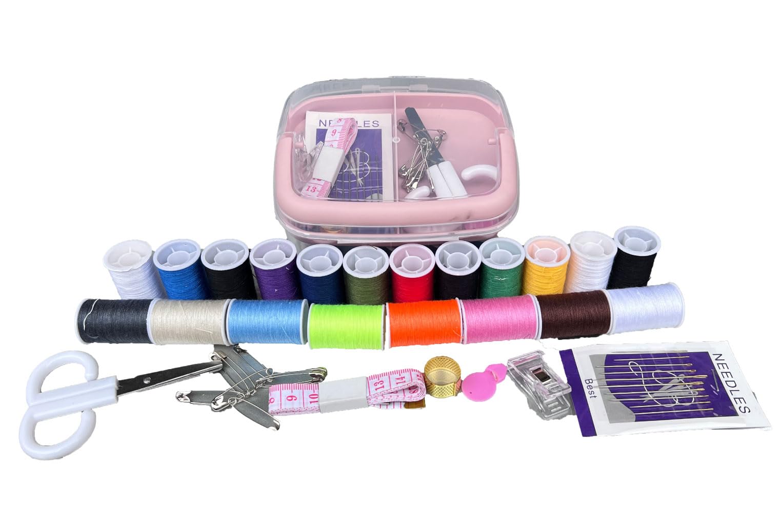 High Quality Sewing Kit | Portable Sewing Supplies for Beginners and Emergency Clothing Accessories | Scopish’s Craft Accessories with Thread | Scissors, Needles, Tape Measure and Others | Sewing Set