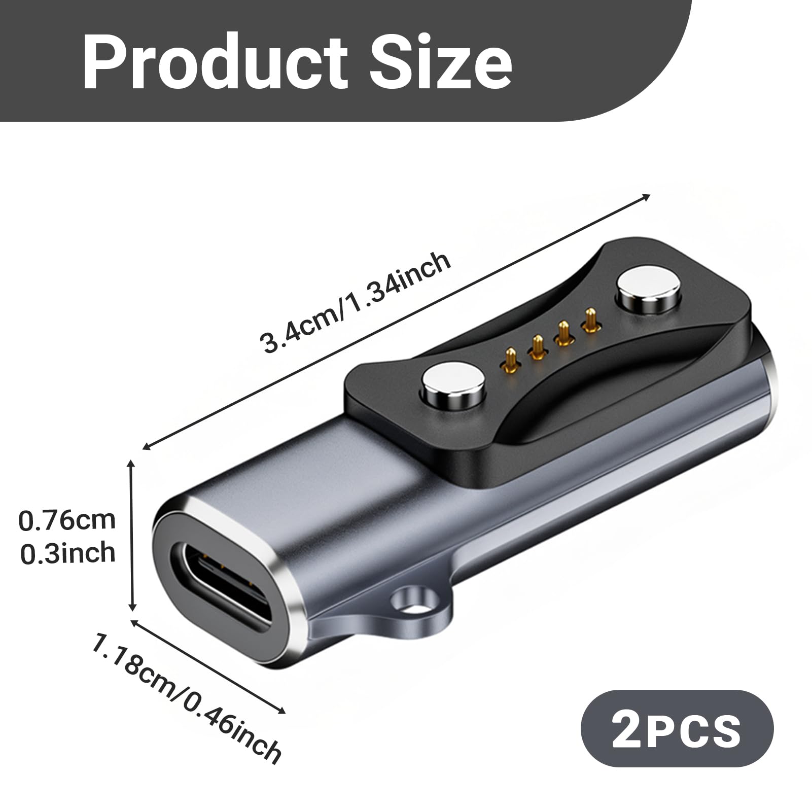 2 x adapter do ładowania kompatybilny z Polar Pacer, Pacer Pro, Ignite 3, Grit X2 Pro, Vantage V3, Vantage M3, USB C, szybkie ładowanie, bezpieczne, przenośne i wygodne
