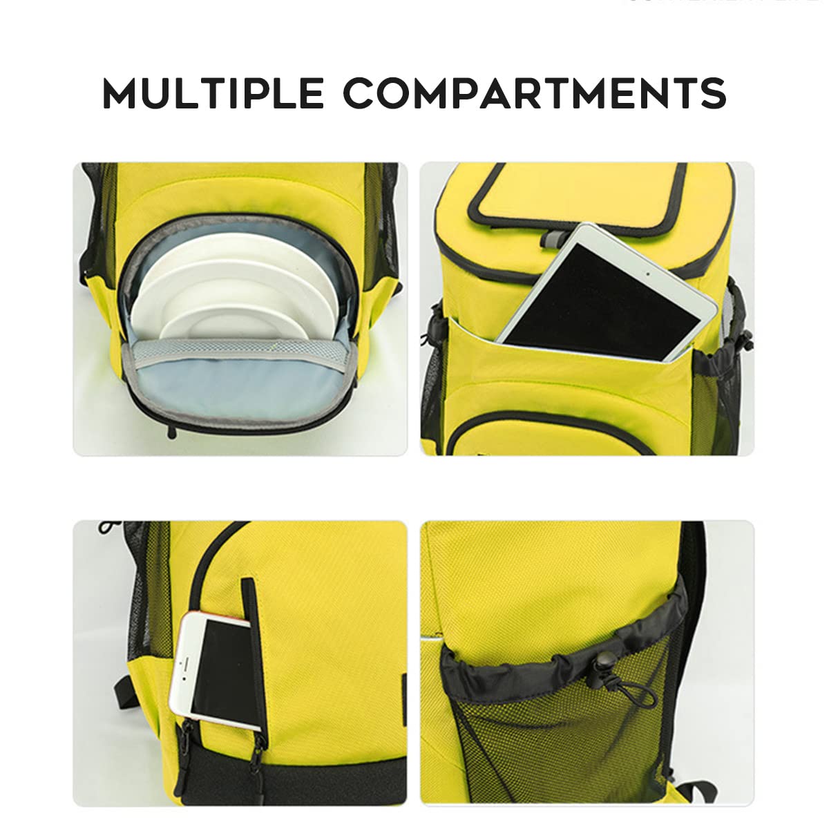 Mochila Nevera Térmica Mochila de Almuerzo Impermeable Portatil Bolsa Refrigeradora para Playa Picnics Camping 30L