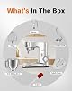 Facelle Food Processor Mixers & Mixer 6.5 L Stainless Steel Mixing Shot Kneading Machine 10 Speed Levels + Pulse Function Dough Kneading Machine Including 3-Piece Patisserie Set [Energy Class A+++]