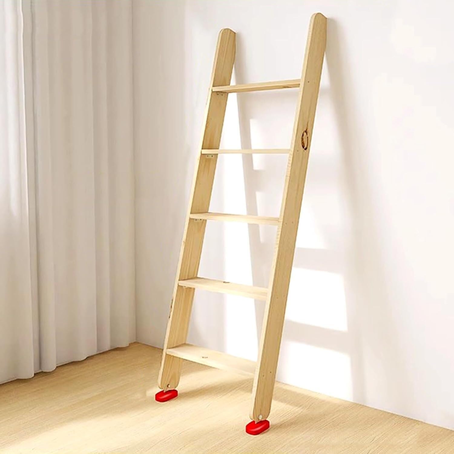 3/4/5 Steps Bunk Bed Ladder Wood Twin Bunk Bed Ladder with Non-Slip Rubber Foot Pads(100cm/39)