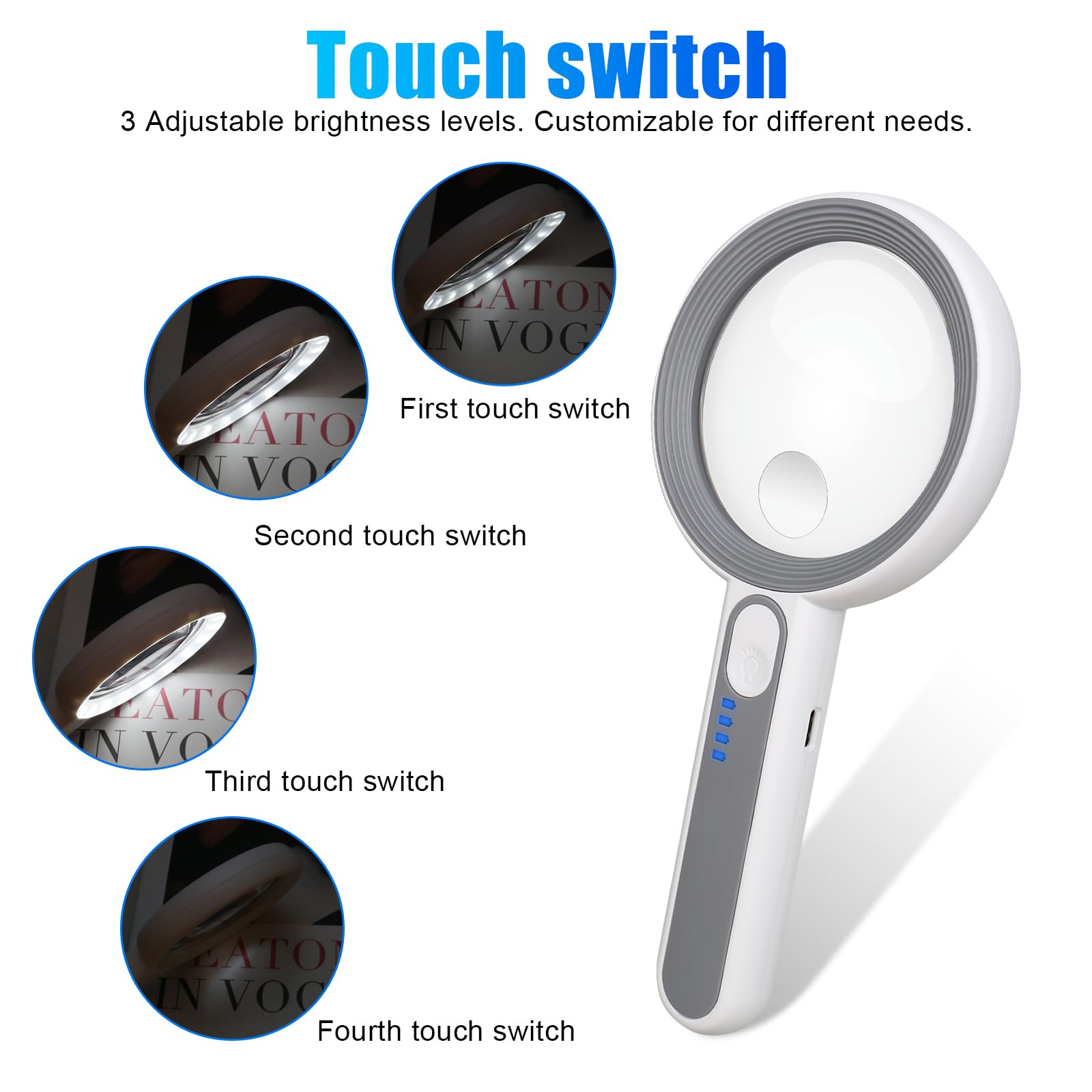 60X Mini Lente Di Ingrandimento Da Gioielliere LED UV Lente Di Ingrandimento Con Confezione Kare - Foto 7