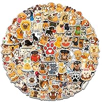AOWDIAO 300 Pcs Cute Dog Stickers – Waterproof Glossy Vinyl – 20+ Puppy Breeds – Fun for Kids & Adults, Ideal for Water Bottles, Scrapbooking & Gifts