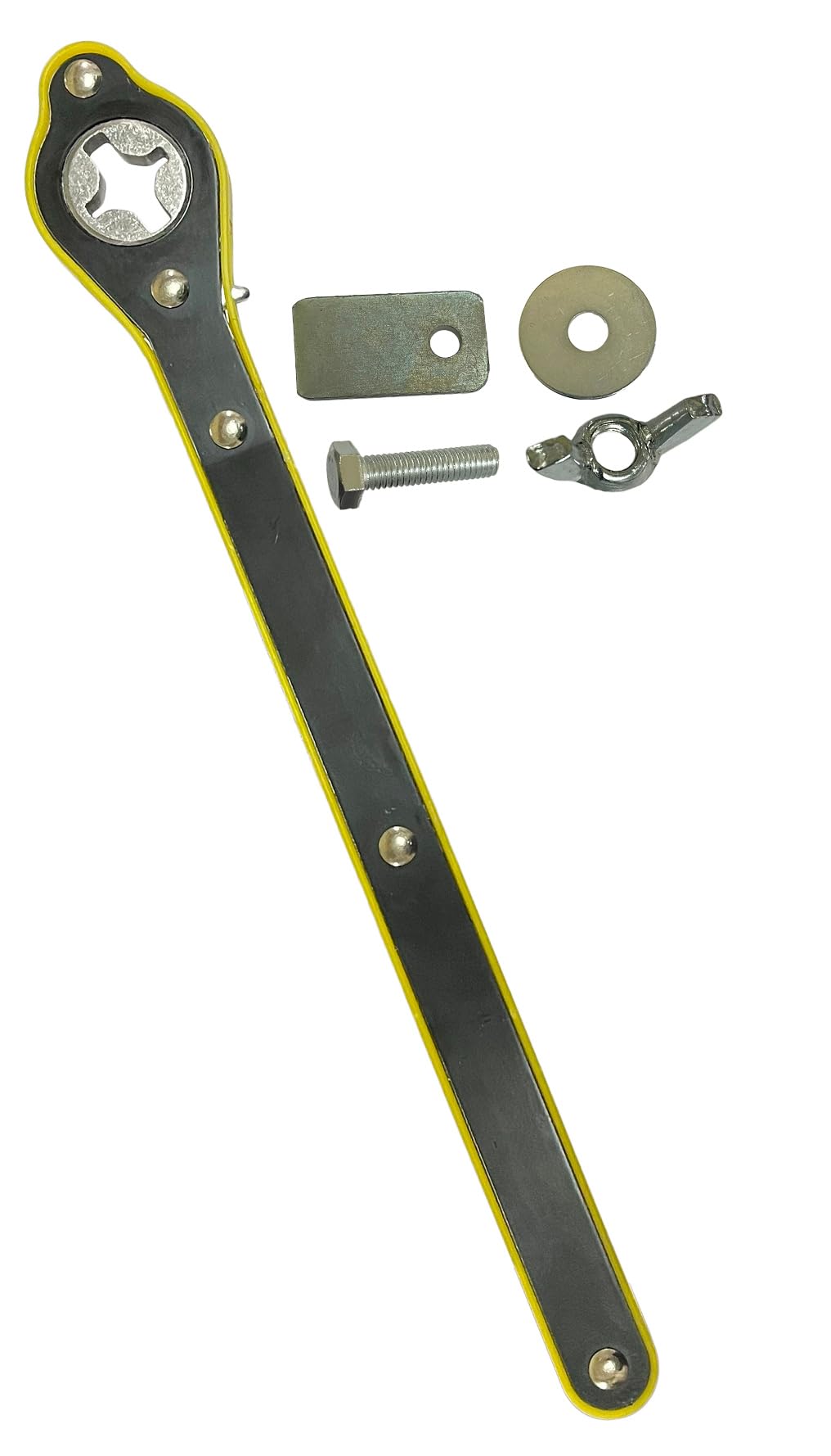 Inditrust Universal Car Jack Ratchet Wrench with 360 Left Right Rotation knob, Scissor Jack Lift Speed Handle Tool|Jack Lug Handle Tool|Tire Wheel Jack Wrench (Type 2)