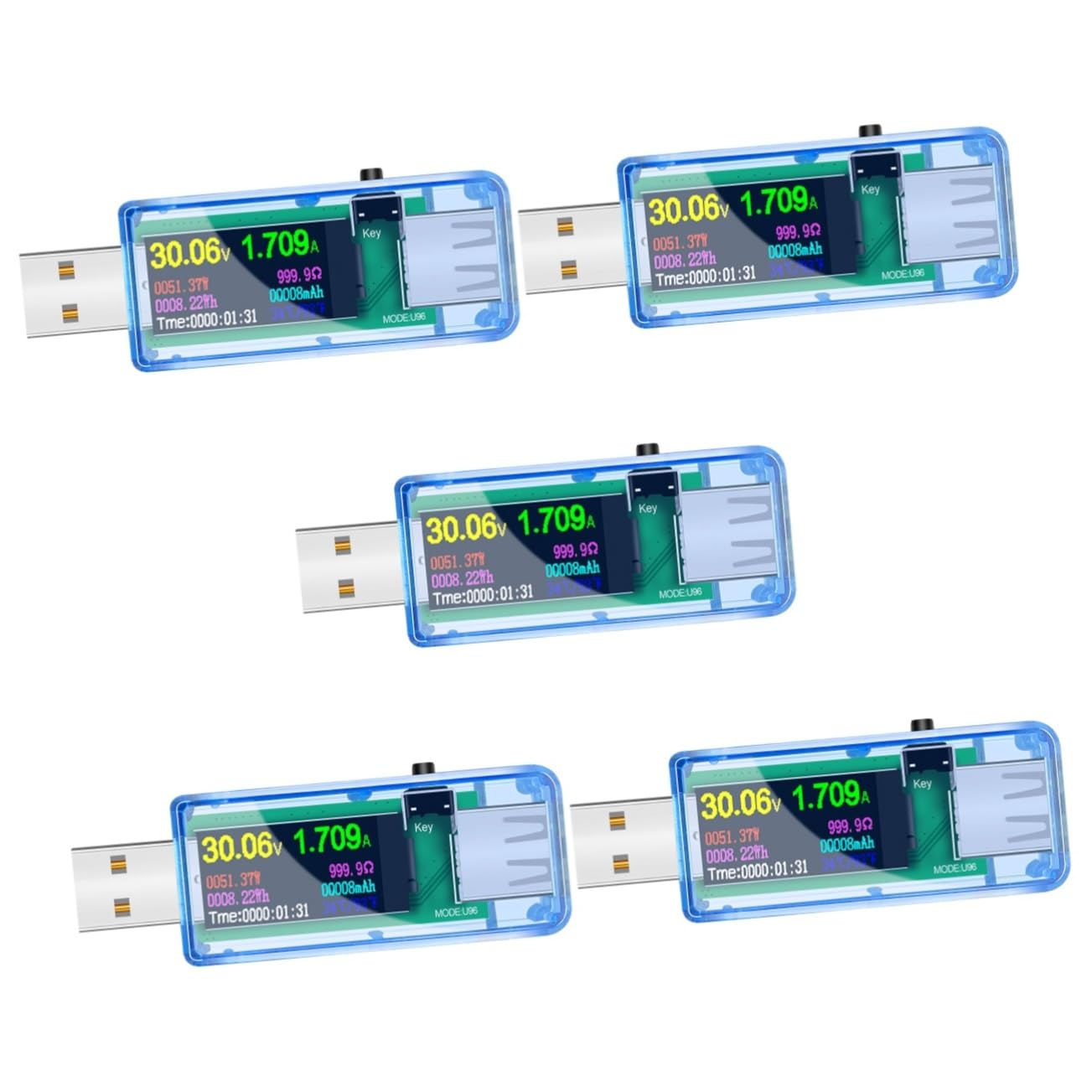 5pcs Multimeter Tester Voltage LCD Display Portable Power for and Voltage Measurement