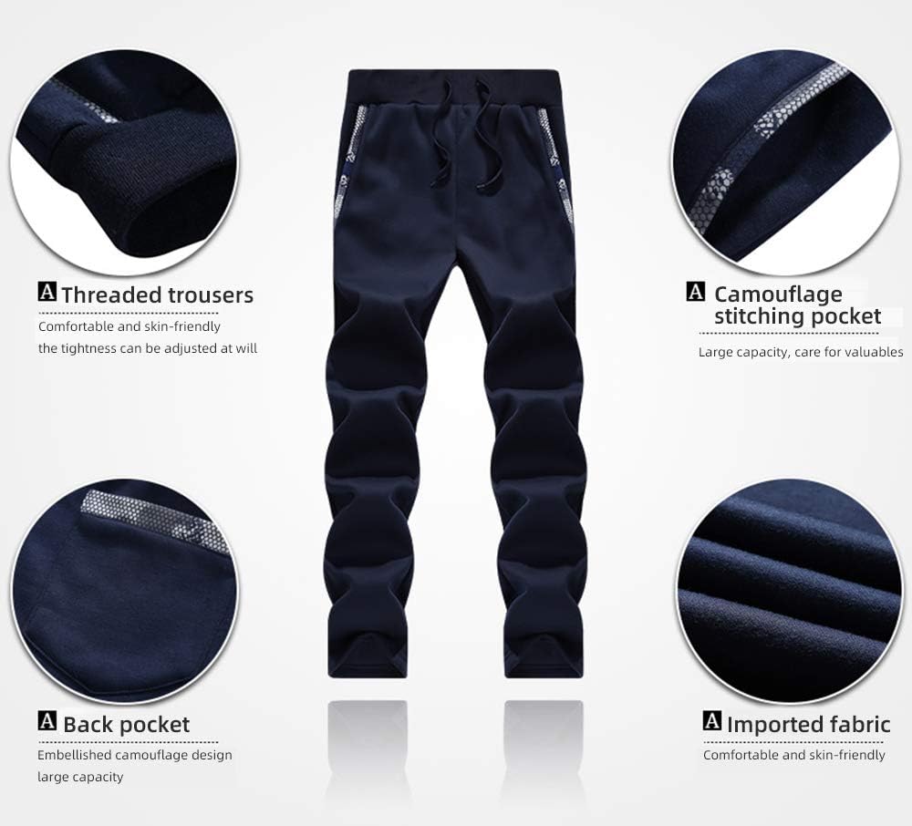 MANTORS Men's Tracksuit Winter Soft Hooded Fleece Sweatsuits Warm Pullover Coats 2 Pieces Outfits Set - Image 4