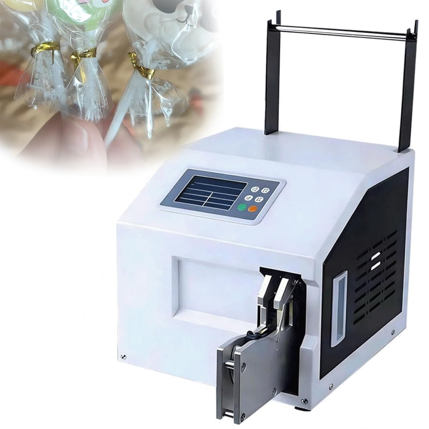 ASerZenith Automatic Twist Tie Machine, Semi-Automatic Bag Sealer With 300M Wire, 5-30Mm Tying Range For Bread, Candy, Gift Bag Bundling,Bundling