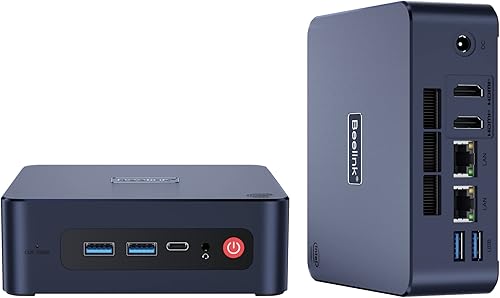 Beelink Mini PC U59 Pro con procesador N5105, 16G DDR4 500G SSD Mini computadora de escritorio, compatible con WiFi dual 2.4G5G, LAN NIC dual,