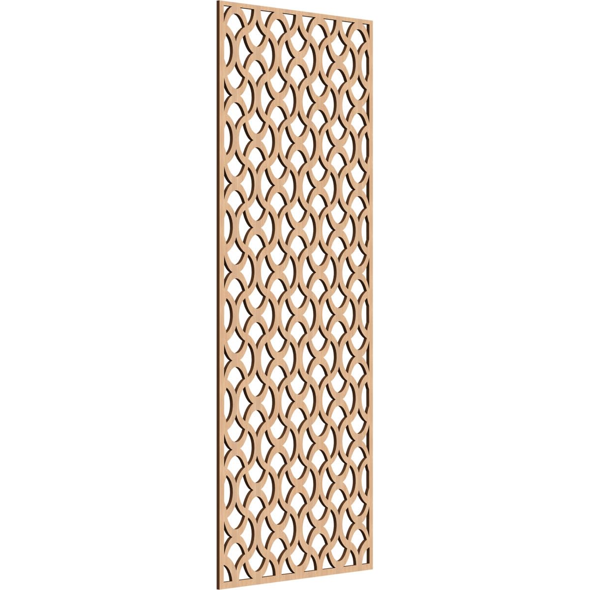Resort Decorative Pierced Fretwork Wood Wall Panels, 21 3/8"W x 54 3/8"H x 1/4"T, Hickory