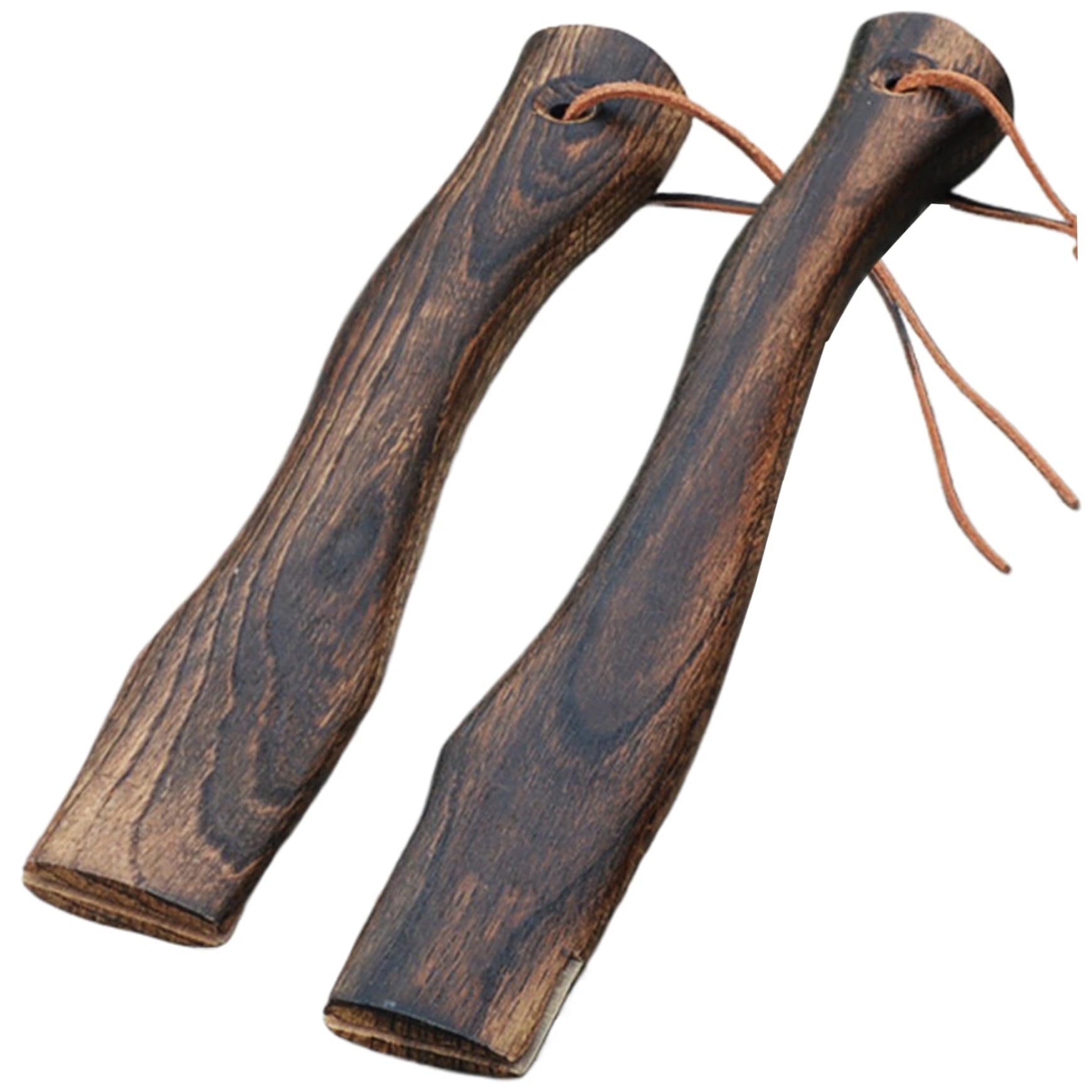 Poignée de Hache de Hache, Remplacement de poignée de Hache de Guerre en Bois de 13 Pouces avec Sangle Suspendue en Cuir, Remplacement de la poignée de Hache pour l'interface (4 * 1,3 cm)