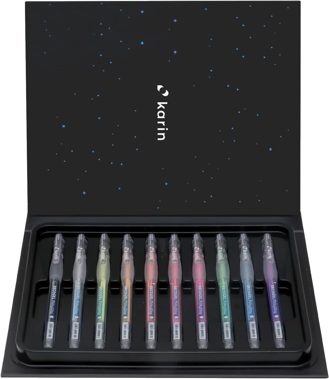 Karin Deco Gel 1.0 Milky Way 10 Colours Set, Gel Pens in Pastel Colours
