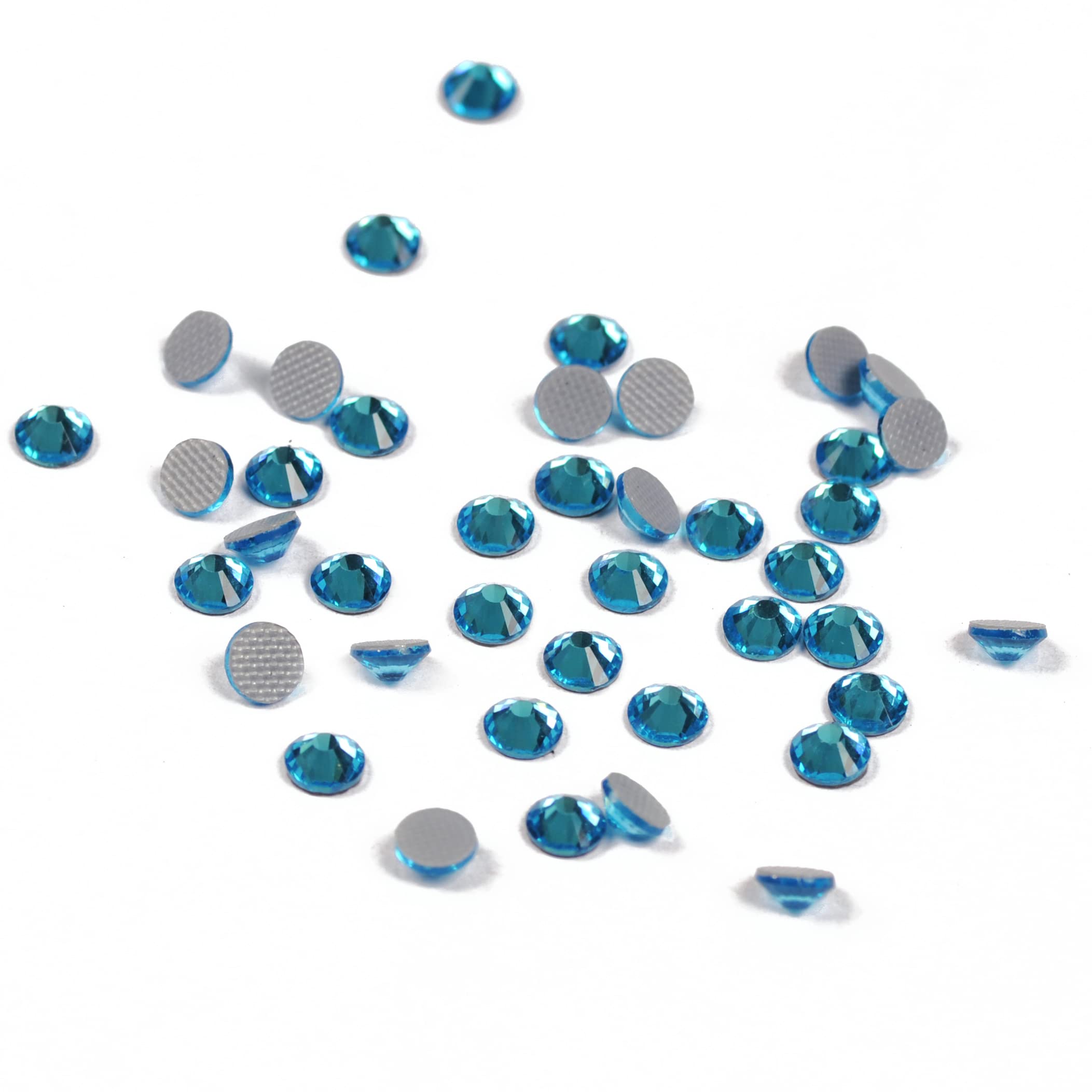 QIIY Aquamarine SS3-SS30 AAAAA Glass Non-hotfix Rhinestones Flatback Glitter Stones Nail Art Decoration DIY Accessories - 15