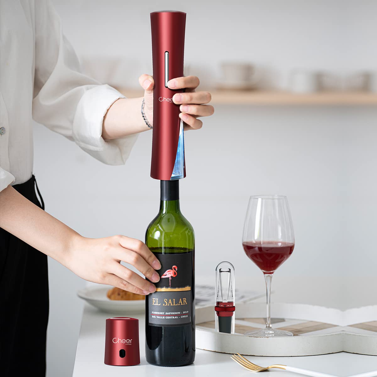 Amazon | Cheer Moda スカイライン 電動ワインオープナー ギフトセット